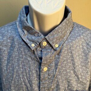 Vineyard Vines Men's blue detailed spandex blend Murray Slim Fit shirt XL EUC